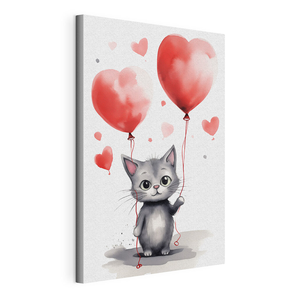 Gattino con palloncini — vista del prodotto