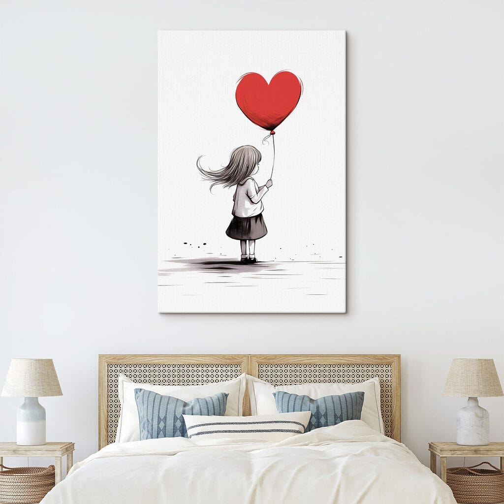 Bambina con palloncino rosso — ambiente 2