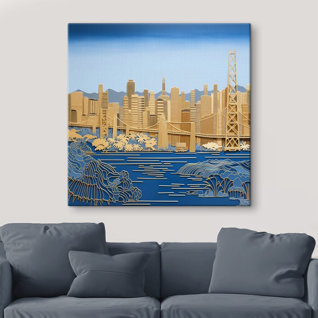 Skyline dorata sul porto — ambiente 1