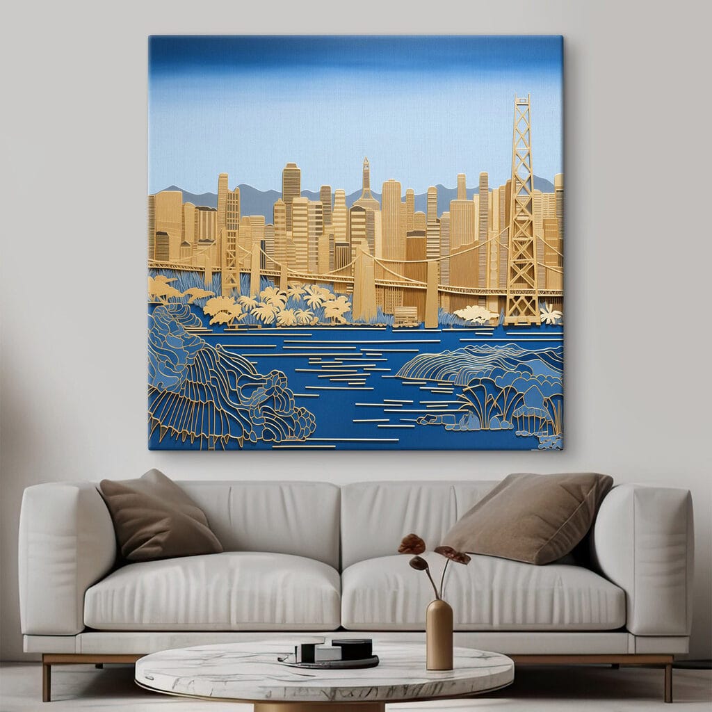 Skyline dorata sul porto — ambiente 2