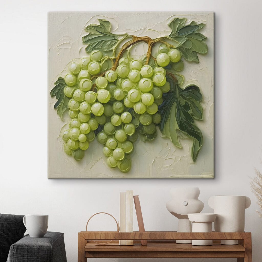Uva verde con foglie — ambiente 1