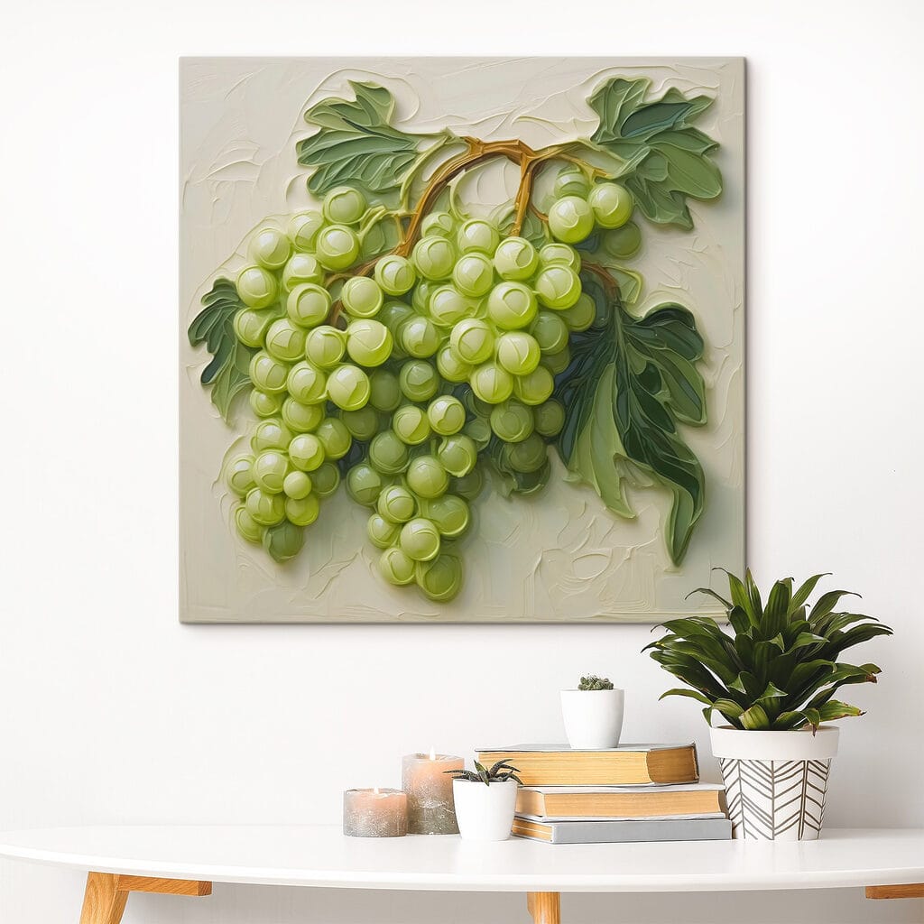 Uva verde con foglie — ambiente 2