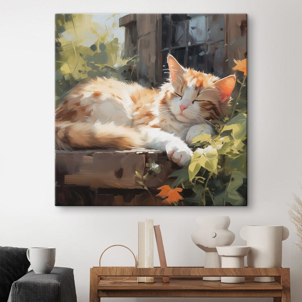 Gatto addormentato al sole — ambiente 2
