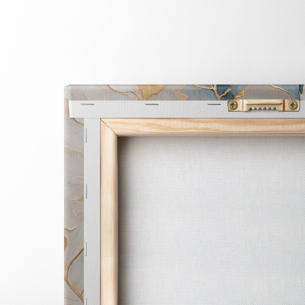 Fiore bianco, linee d’oro — retro