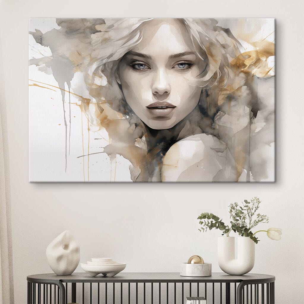 Sguardo in acquerello grigio — ambiente 2