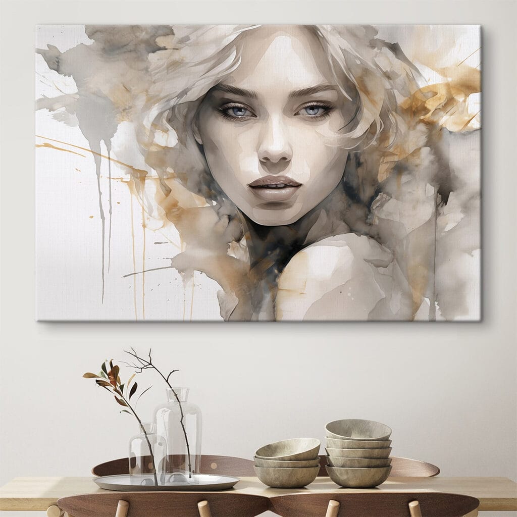 Sguardo in acquerello grigio — ambiente 1