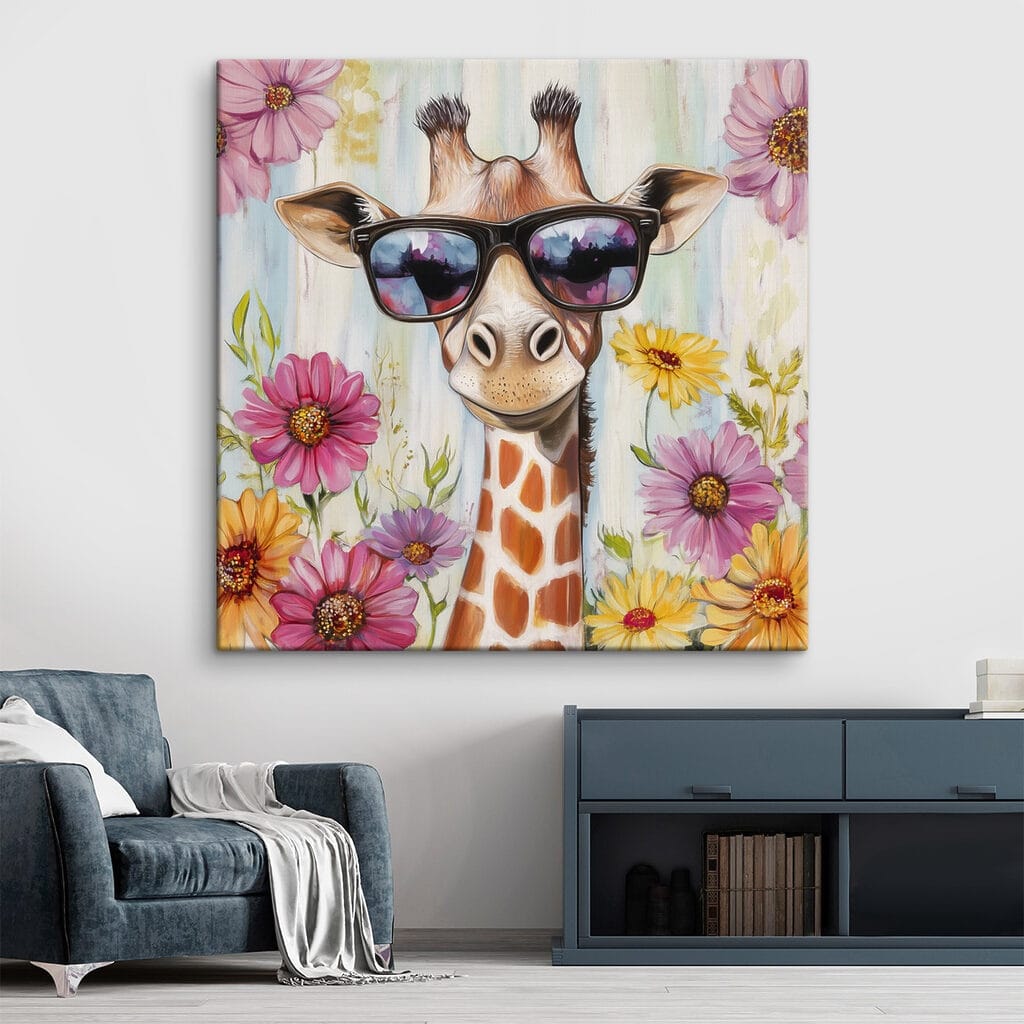 Giraffa tra i fiori — ambiente 2