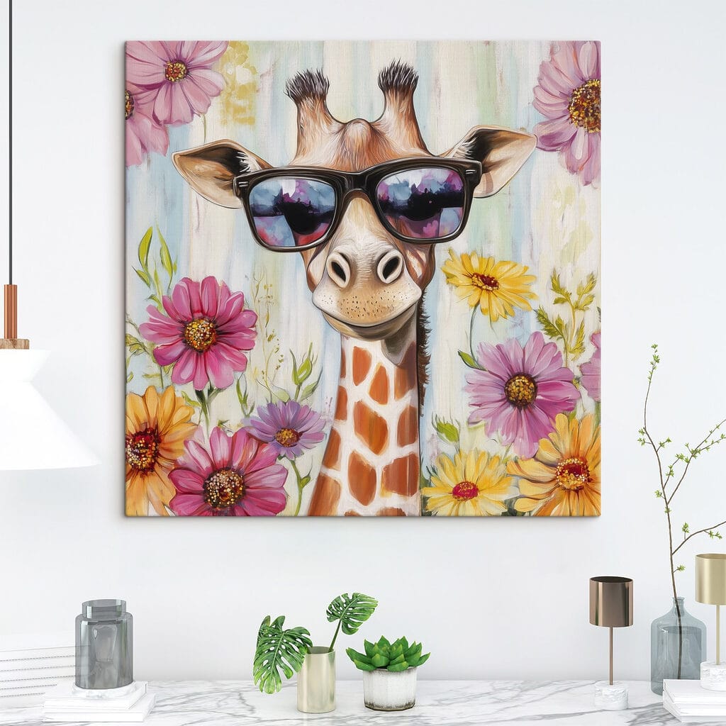 Giraffa tra i fiori — ambiente 1