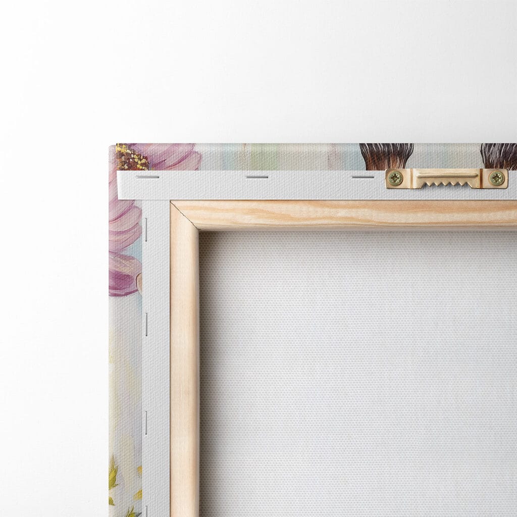 Giraffa tra i fiori — retro