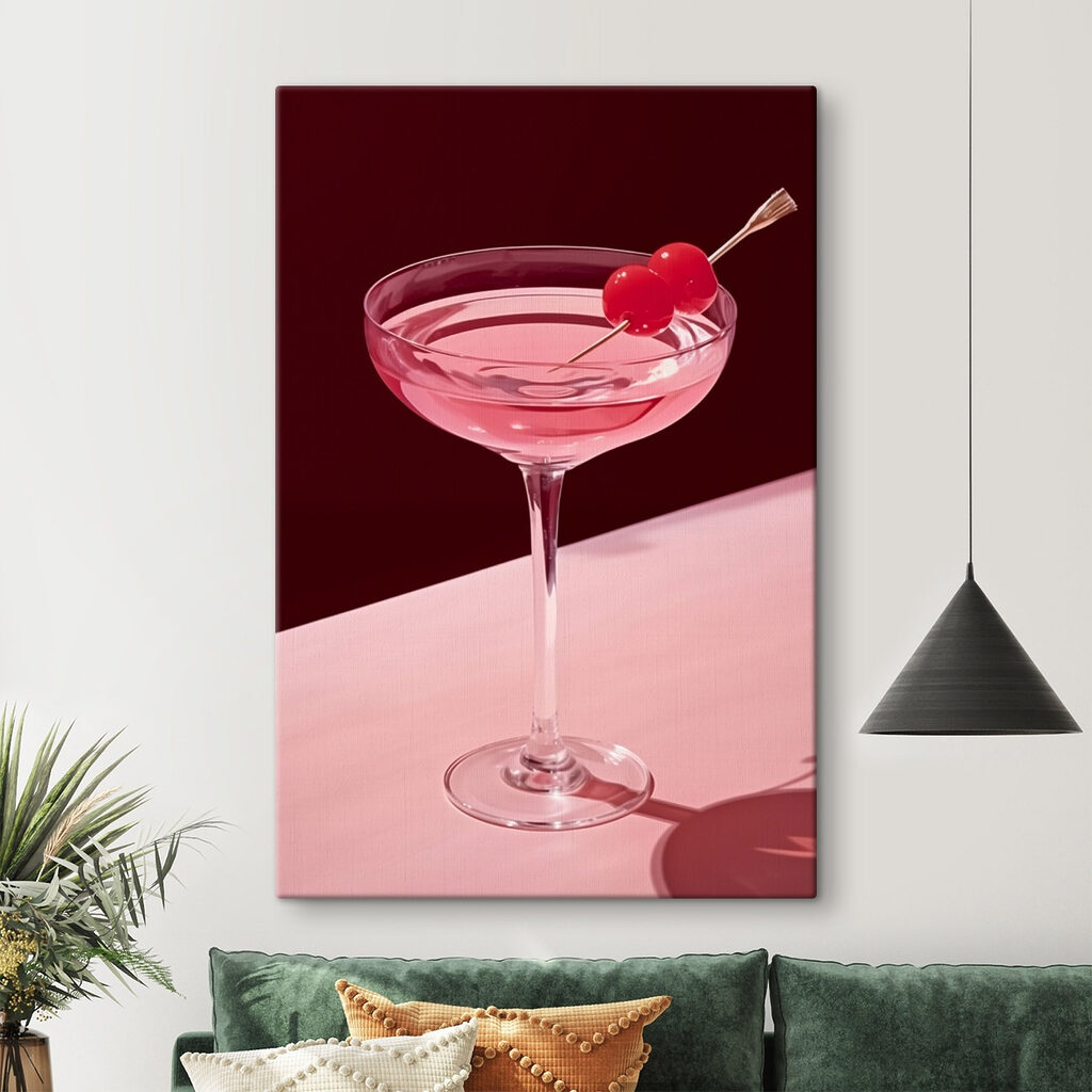 Cocktail rosa con ciliegia — ambiente 2