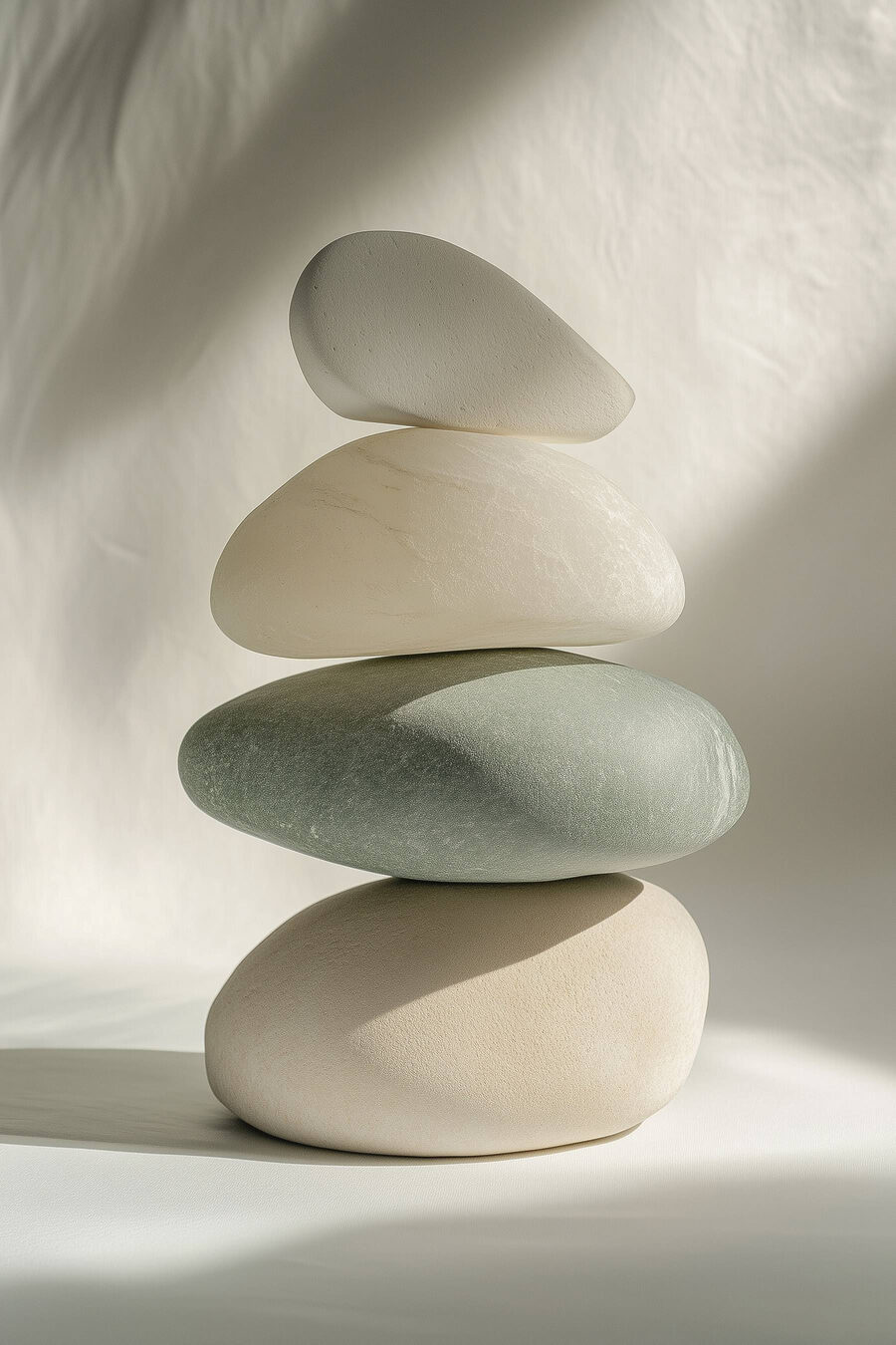 Quattro sassi in equilibrio — design completo