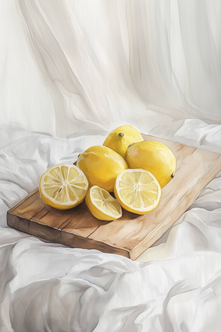 Limoni su coperta bianca — design completo