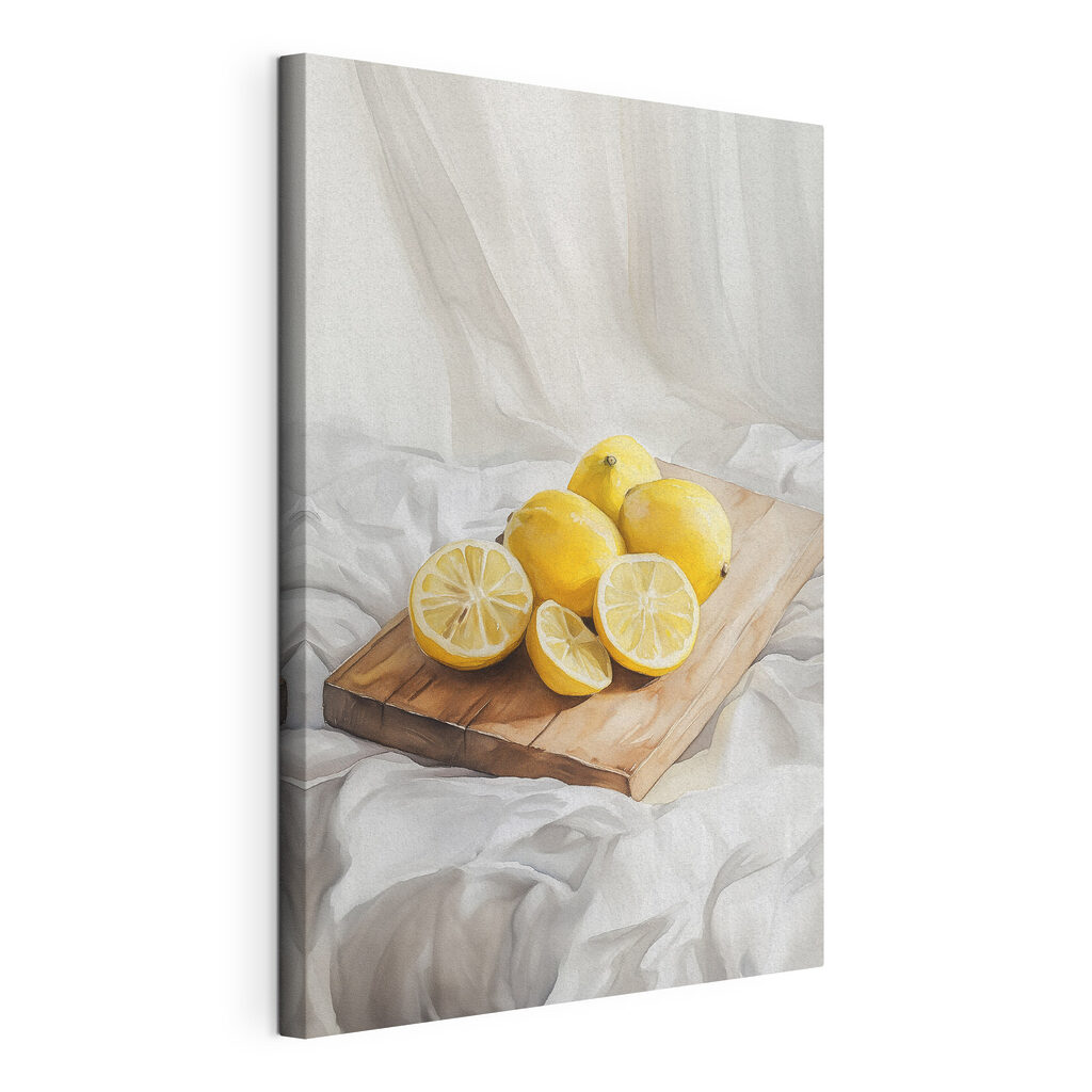 Limoni su coperta bianca — vista del prodotto