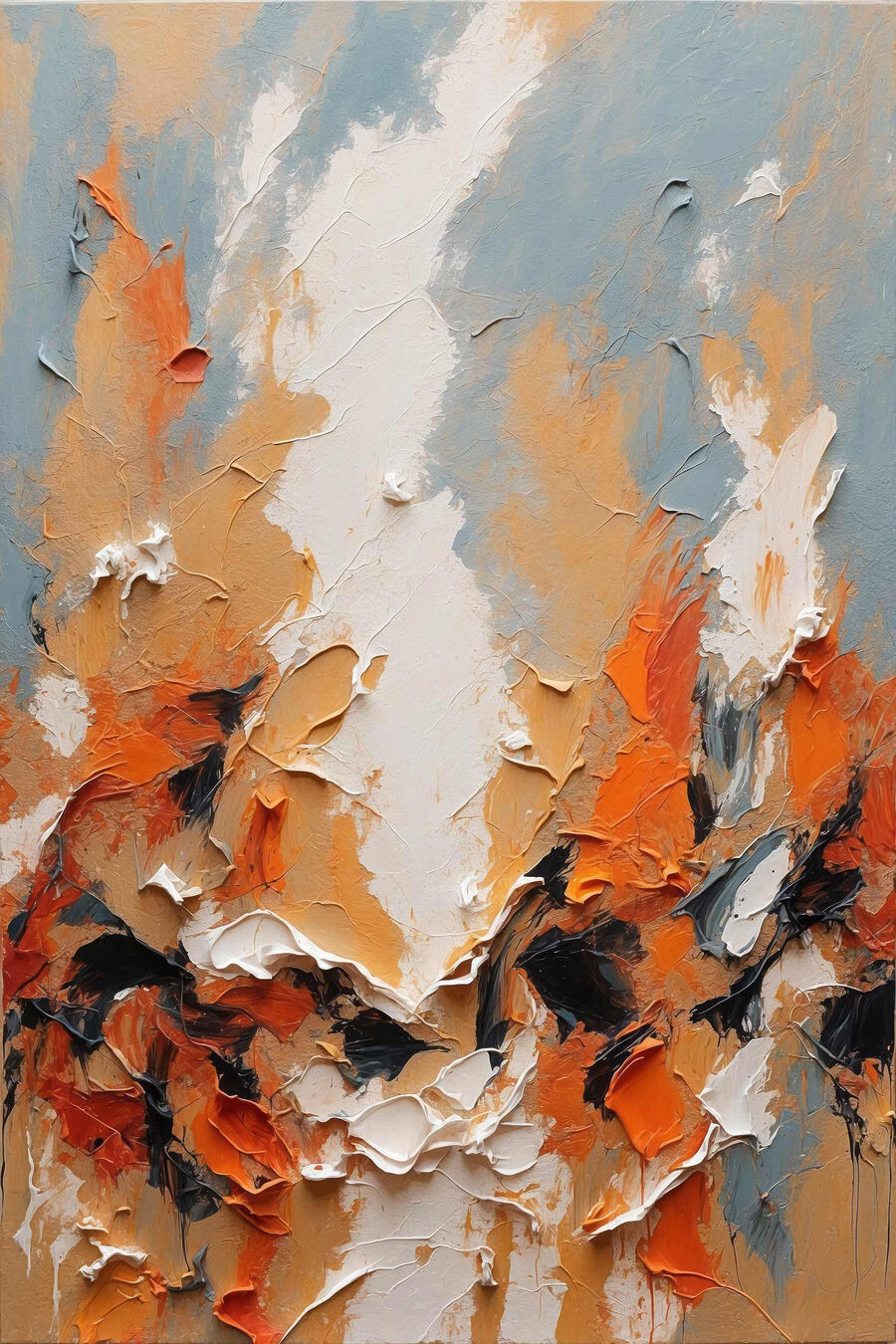 Arancio tra grigio-azzurro — design completo