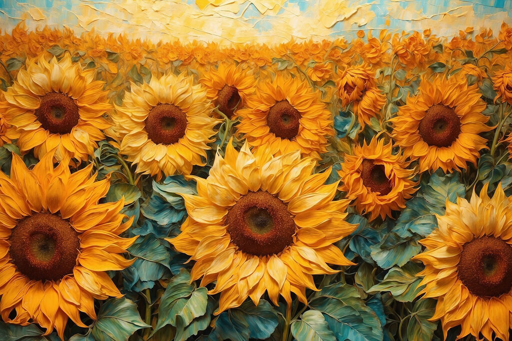 Girasoli fino all’orizzonte — design completo