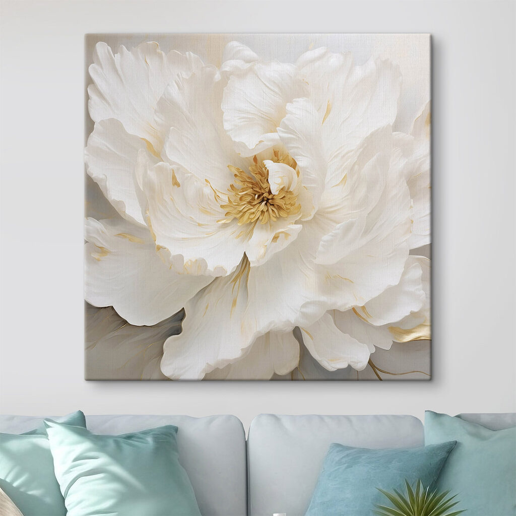 Peonia bianca da vicino — ambiente 2