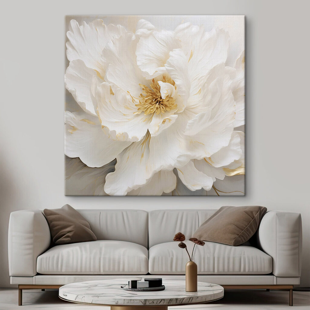 Peonia bianca da vicino — ambiente 1