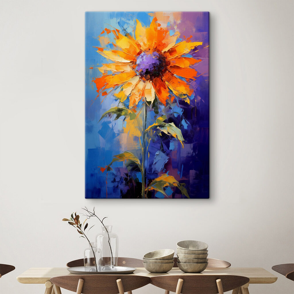 Girasole su fondo blu — ambiente 2