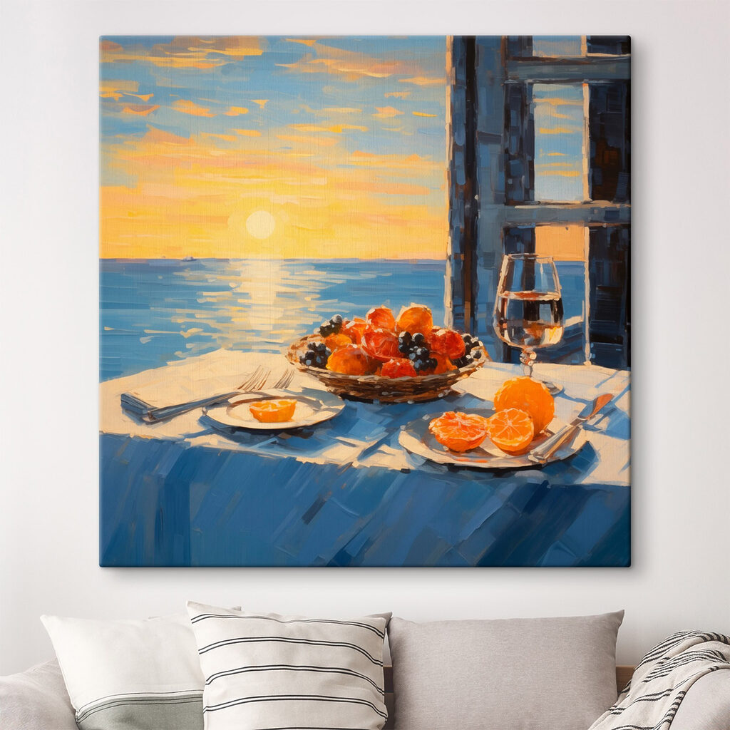 Frutta al tramonto in un ambiente