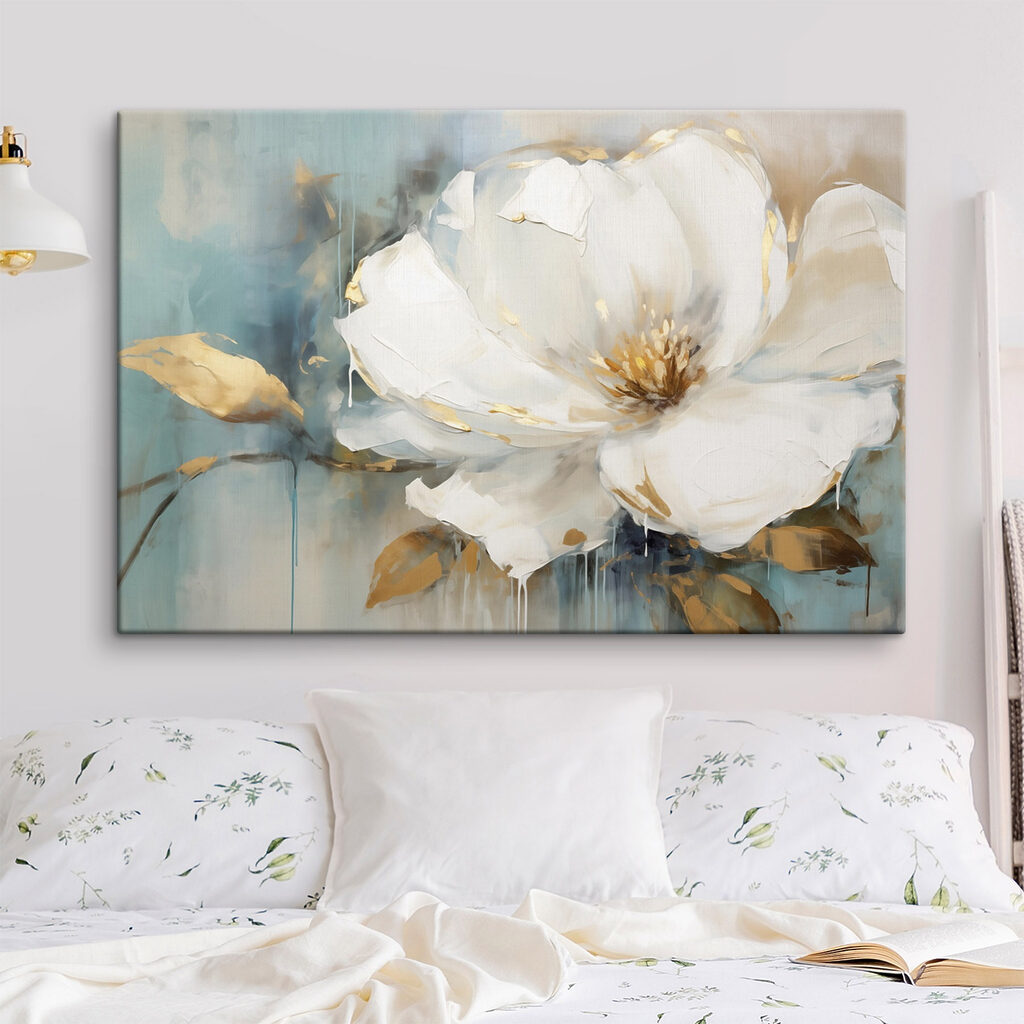 Fiore bianco su verde — ambiente 1
