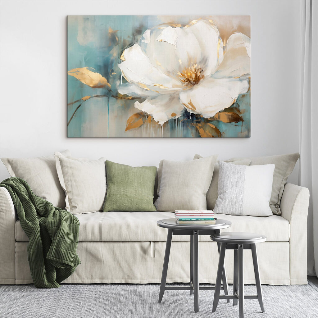 Fiore bianco su verde — ambiente 2