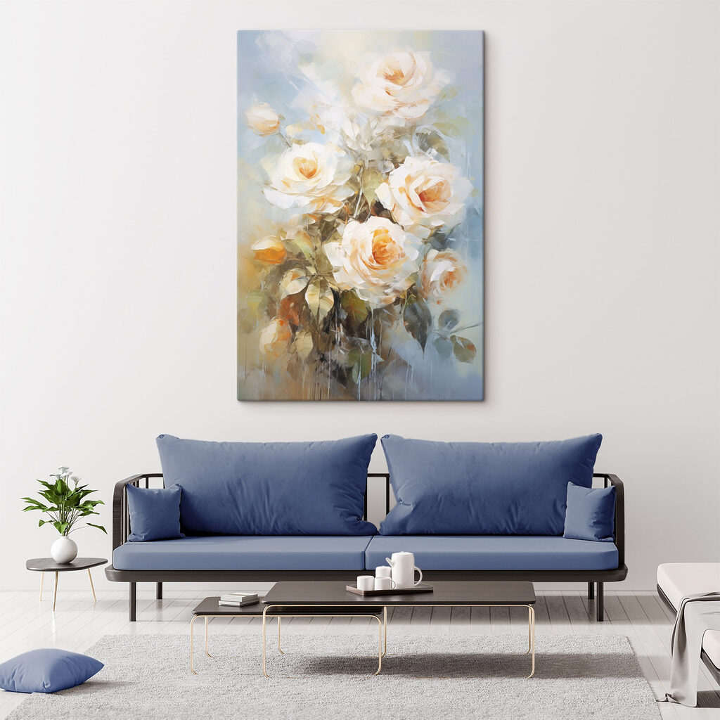 Rose bianche e gialle — ambiente 2