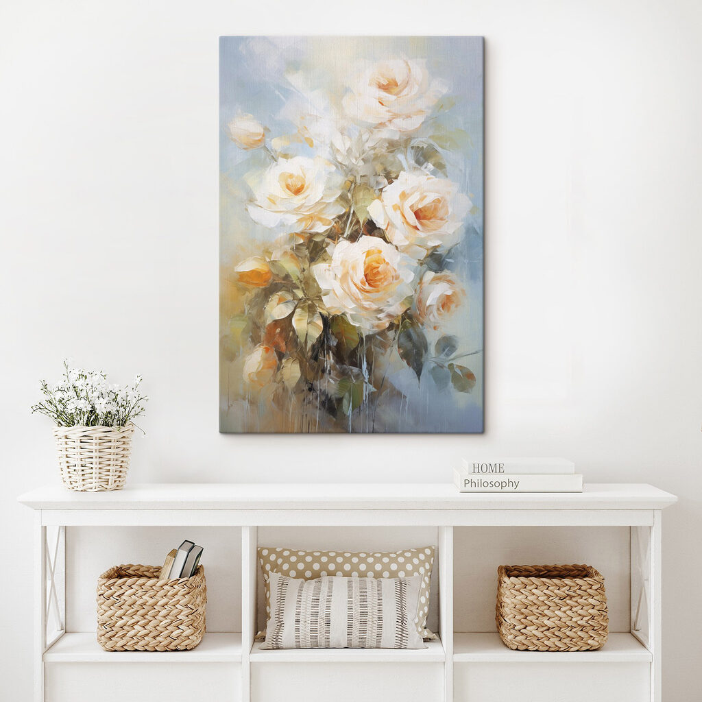 Rose bianche e gialle — ambiente 1