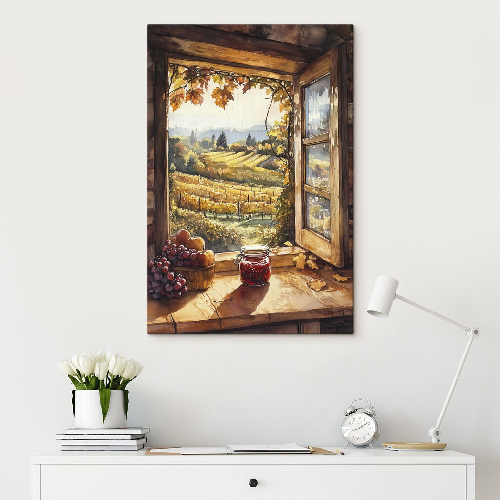 Finestra d’autunno sui vigneti — ambiente 2