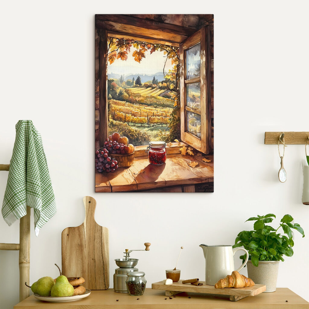 Finestra d’autunno sui vigneti — ambiente 1