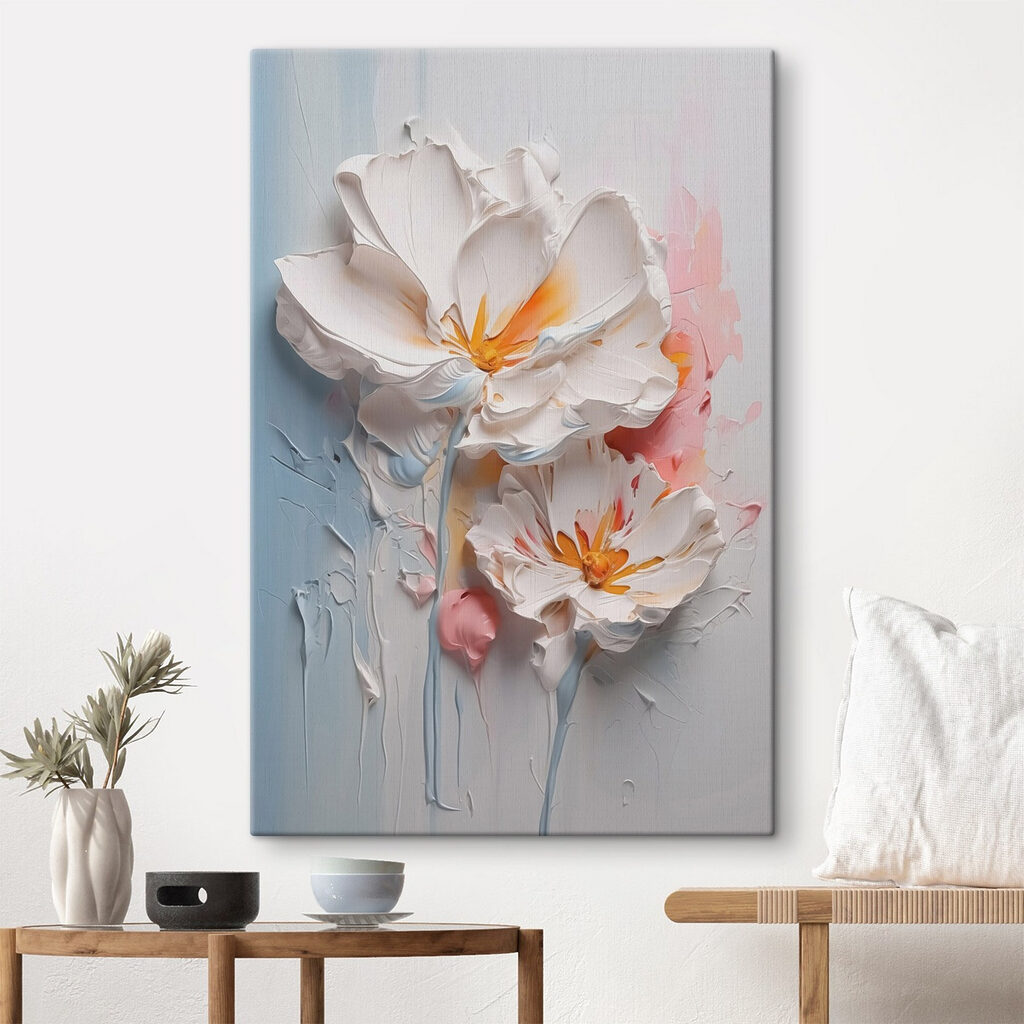 Fiori bianchi, macchie pesca — ambiente 1