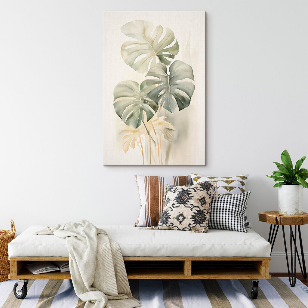 Monstera dalle foglie chiare — ambiente 1