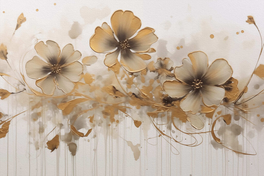 Fiori bruno dorato — design completo