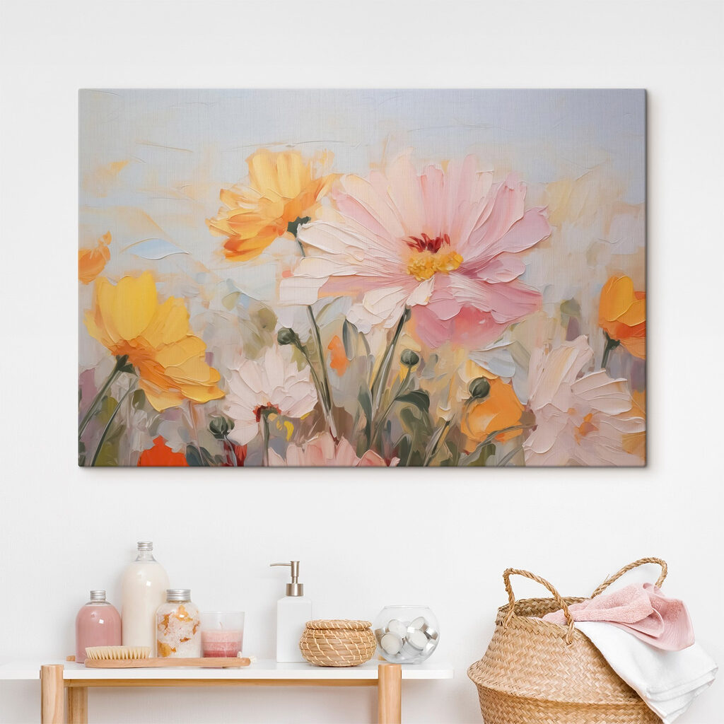 Rosa tra steli sottili — ambiente 1