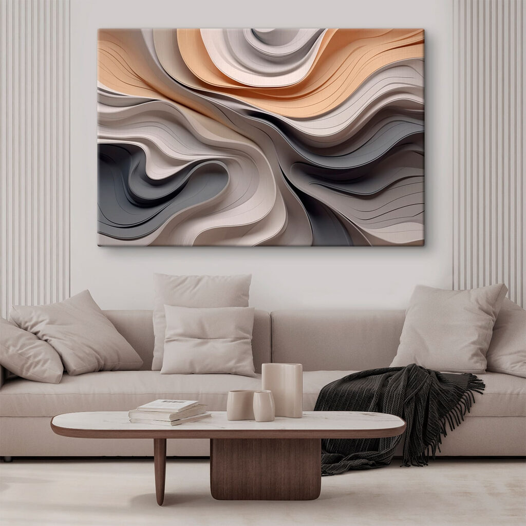 Onde grigie color caramello — ambiente 2