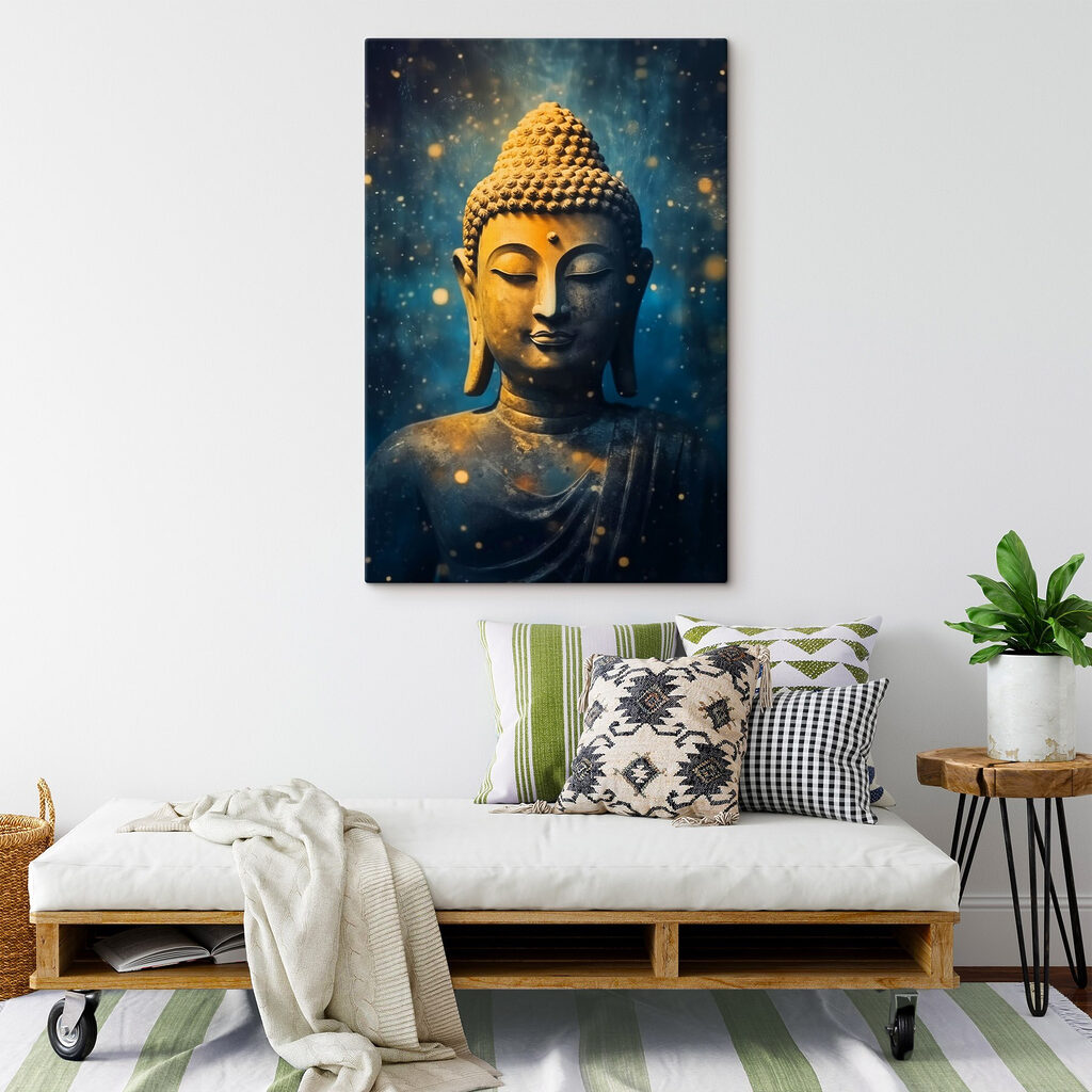 Buddha blu stellato — ambiente 1