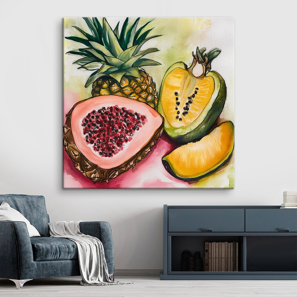 Frutta tropicale ad acquerello — ambiente 1