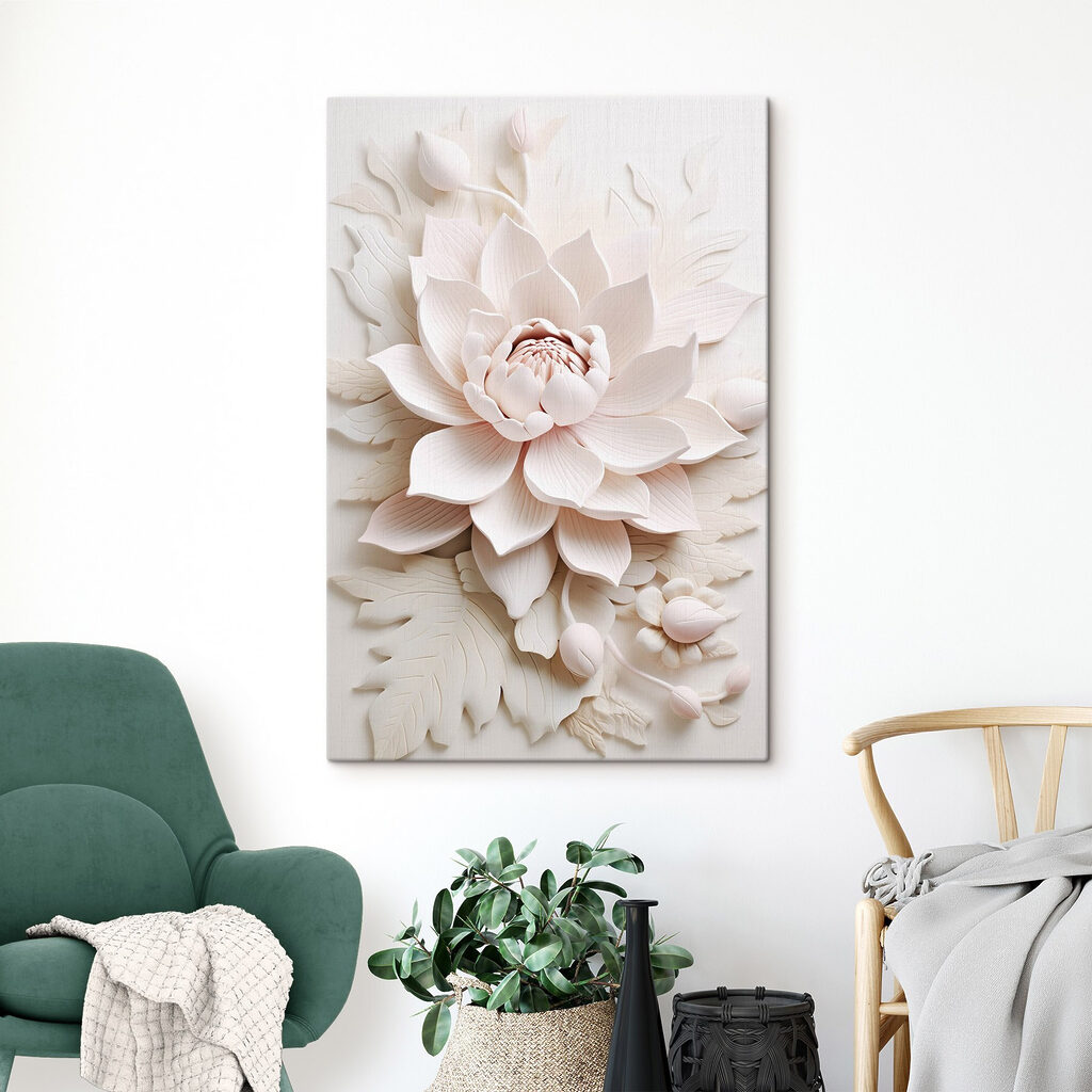 Peonia bianca, linee sottili — ambiente 1