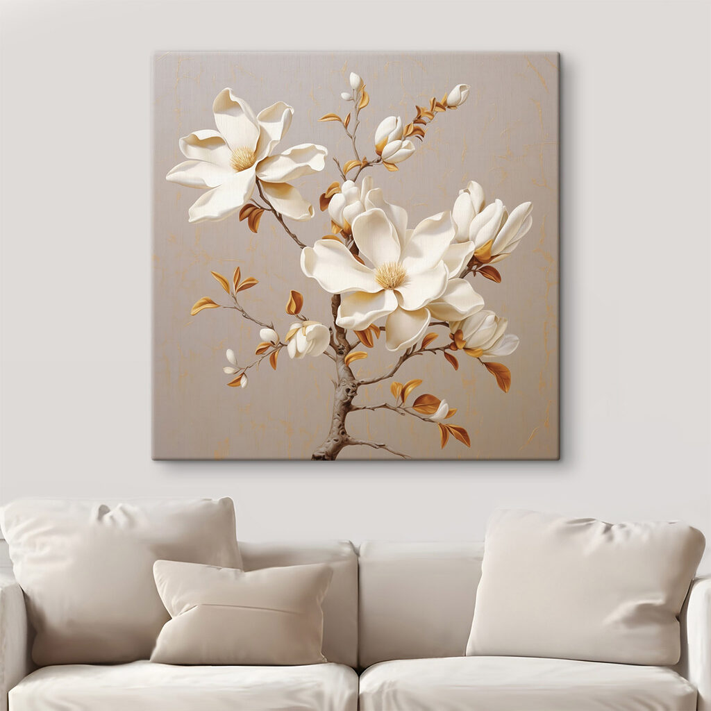 Magnolia, foglie caramello — ambiente 1