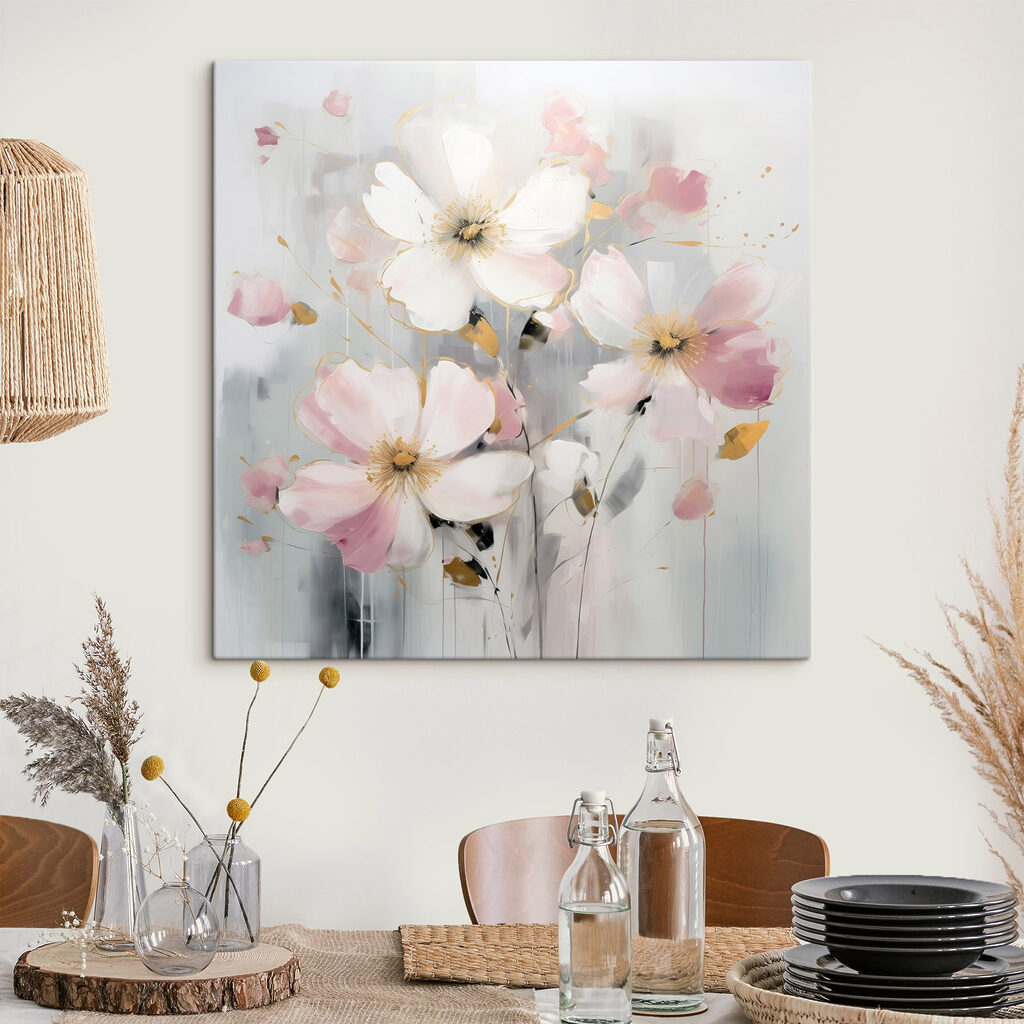 Fiori bianchi e rosa — ambiente 3