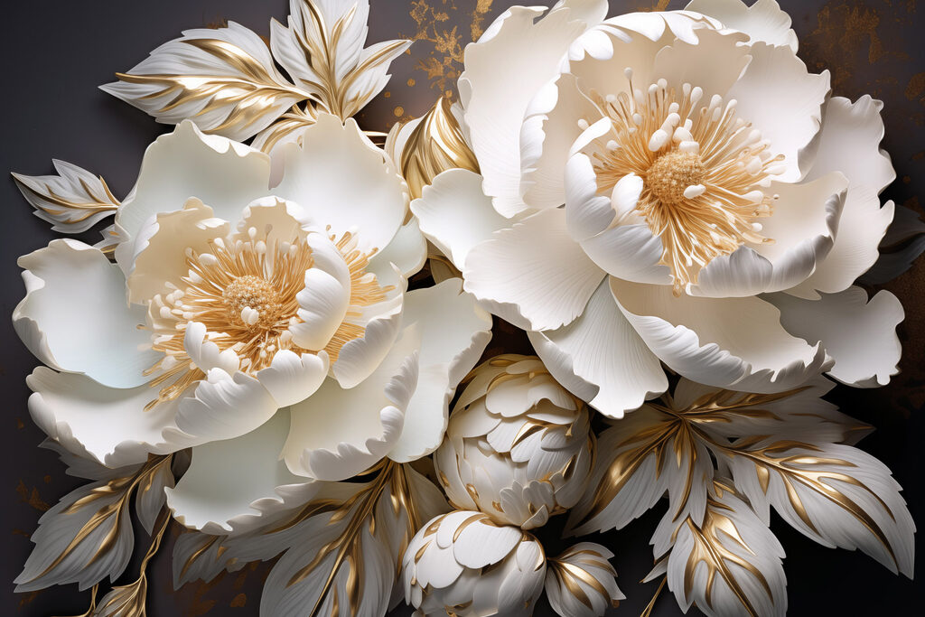 Fiori dal cuore dorato — design completo