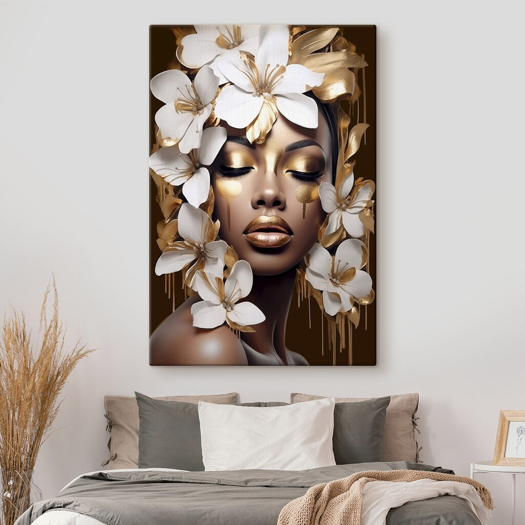 Fiori bianchi, palpebre dorate — ambiente 1
