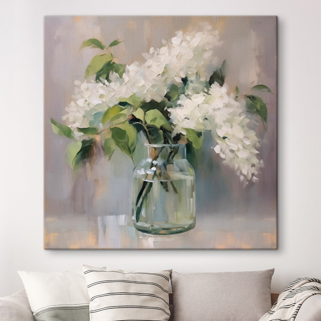 Lillà bianco in vetro — ambiente 2