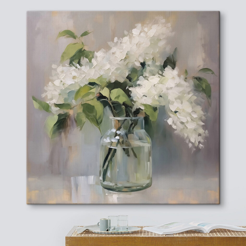 Lillà bianco in vetro — ambiente 1