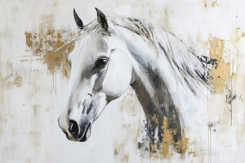 Testa di cavallo bianco — design completo