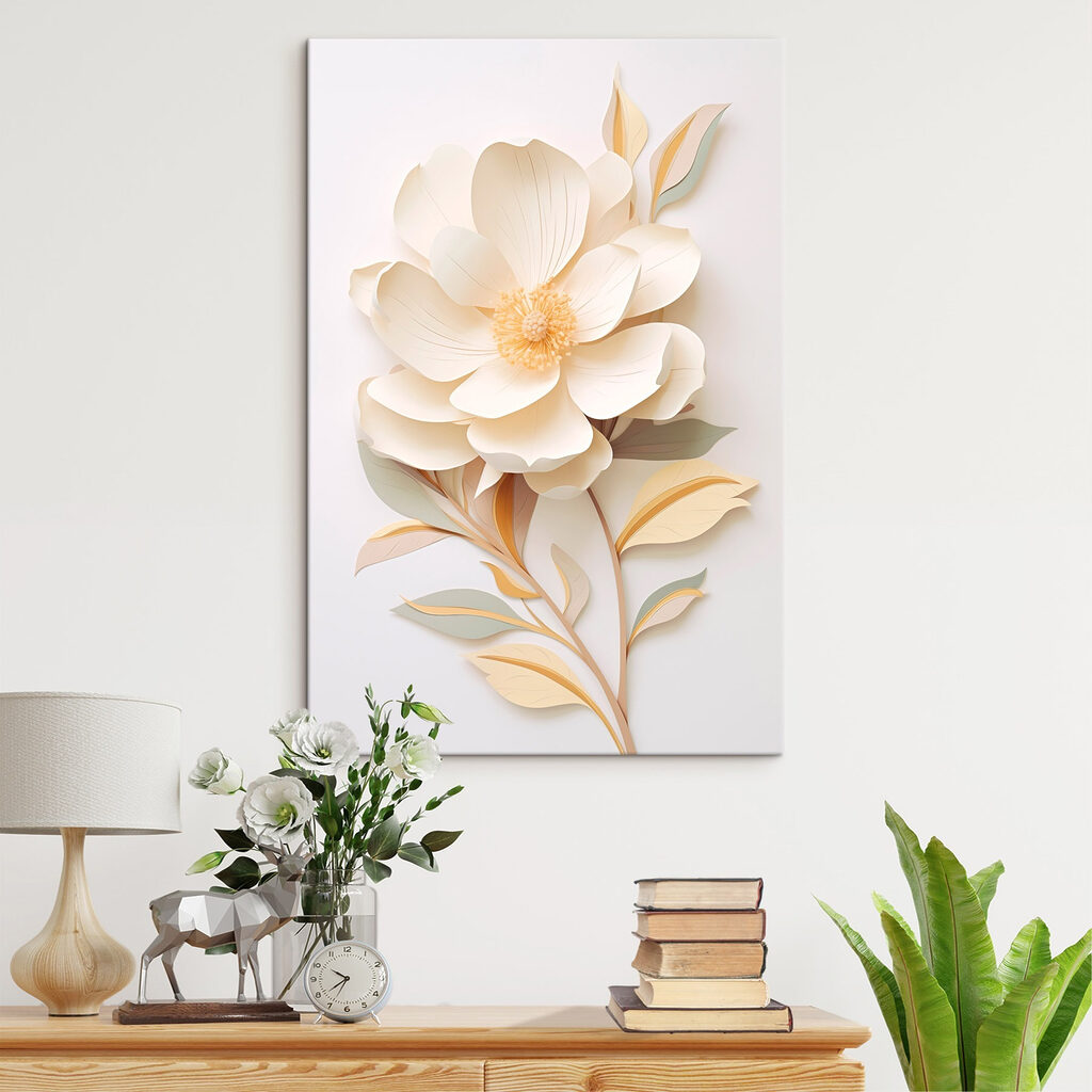 Magnolia bianca, foglie dorate — ambiente 1