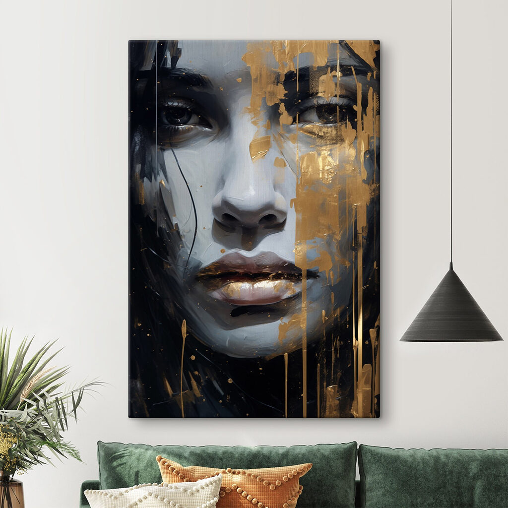 Sguardo scuro, schizzi d’oro — ambiente 2