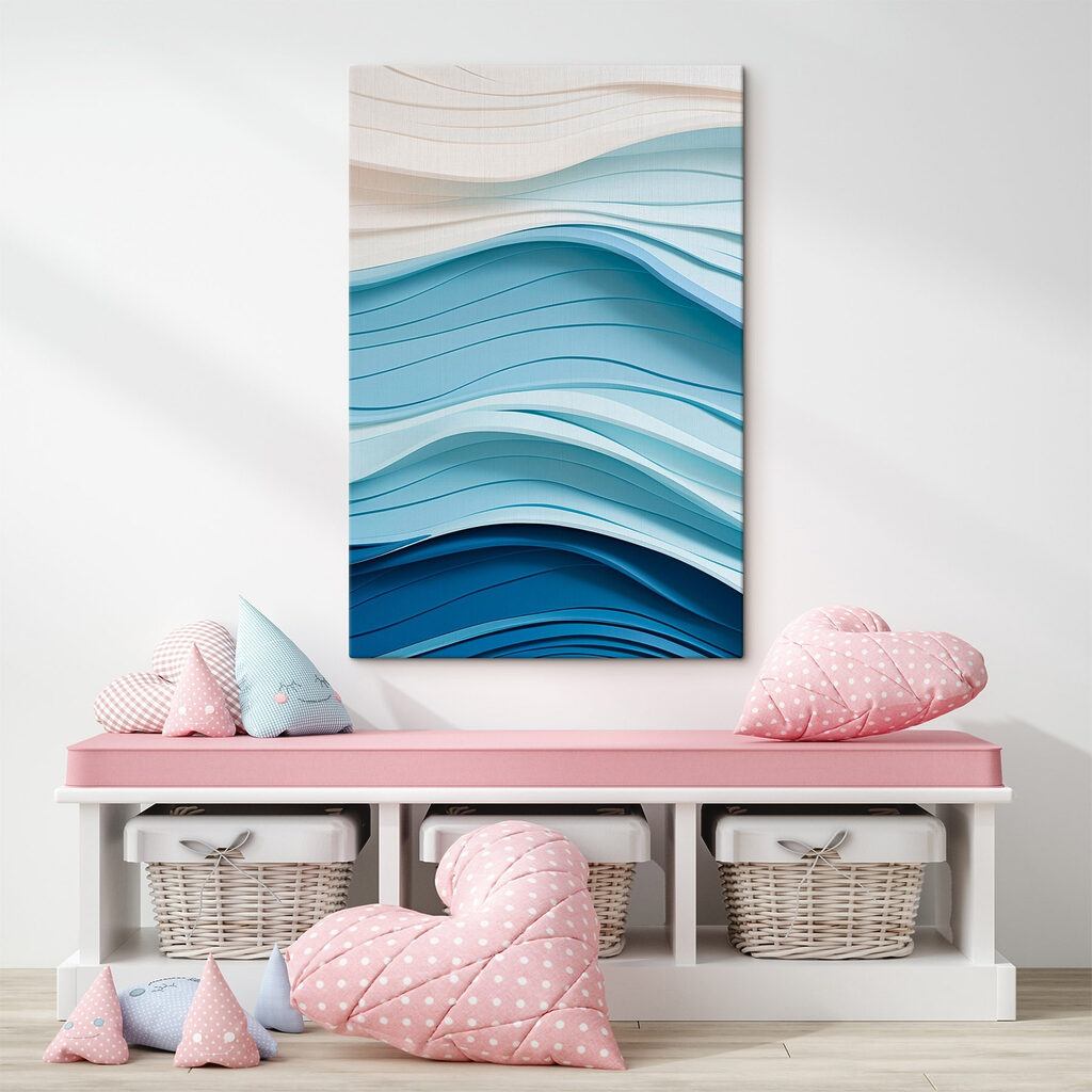 Turchese sotto contorni bianchi — ambiente 2