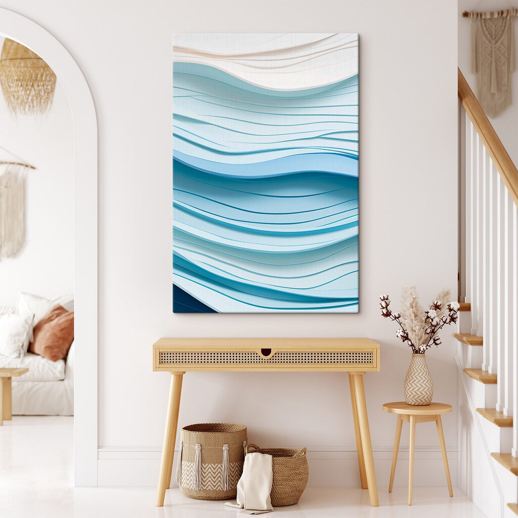Fasce ondulate in blu — ambiente 2