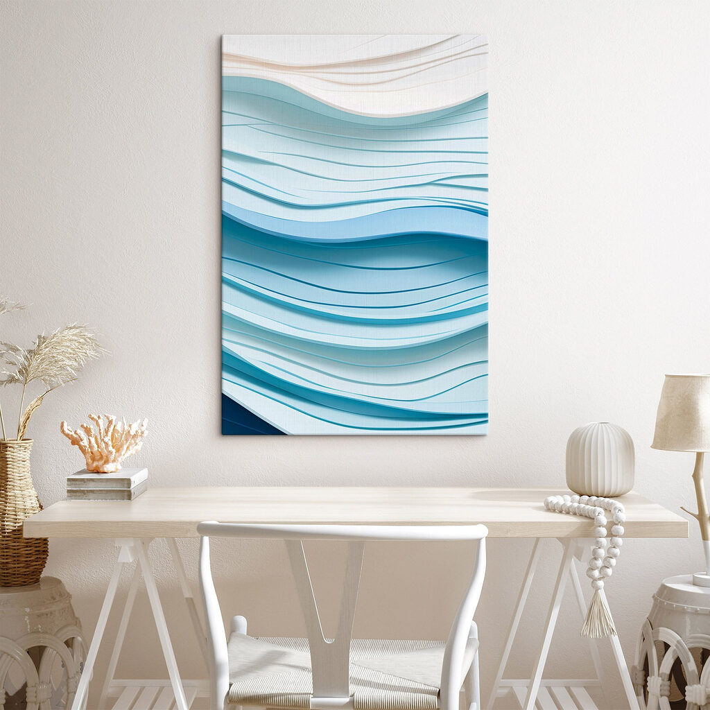 Fasce ondulate in blu — ambiente 1