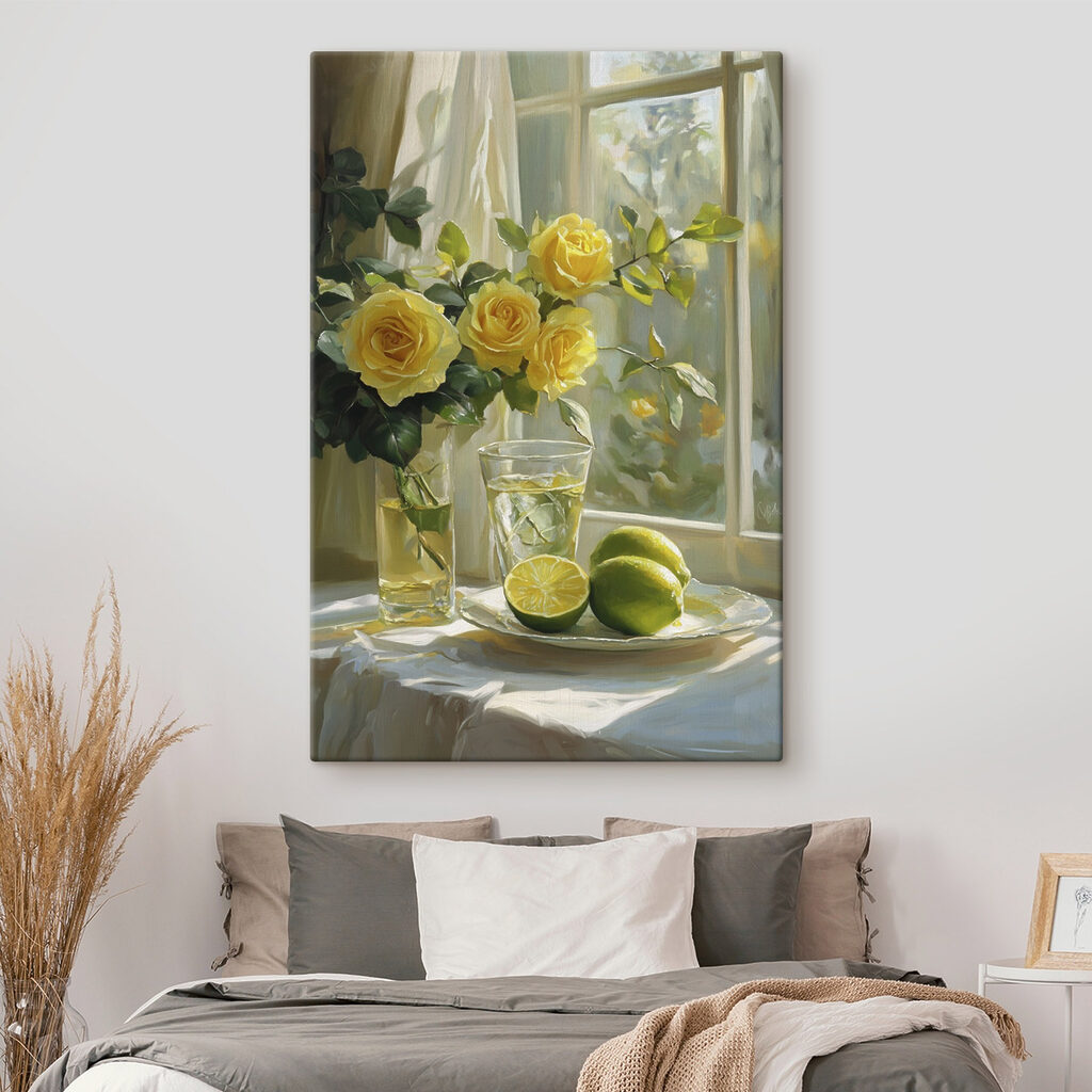 Rose gialle e lime — ambiente 1
